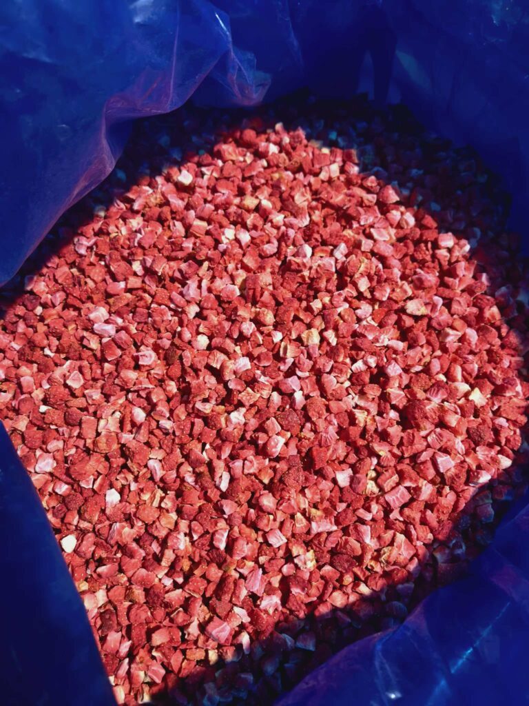 freeze dried strawberry cubes for yogurt and cereal freeze dried strawberry cubes for yogurt and cereal
