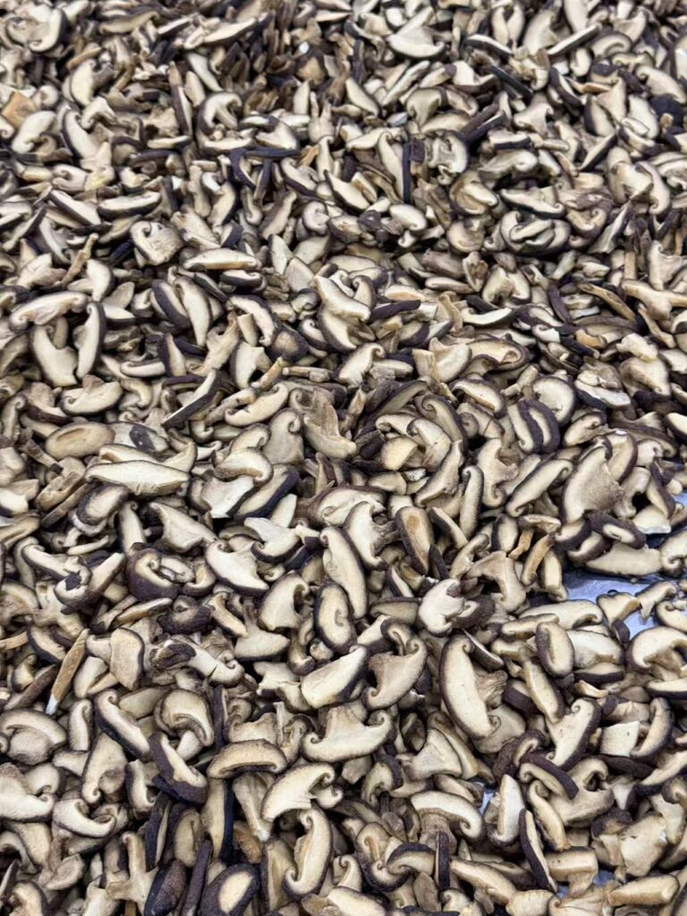 shiitake mushroom slices for savory snacks